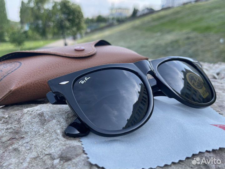 Очки Ray Ban Highstreet зеркальные классика черные