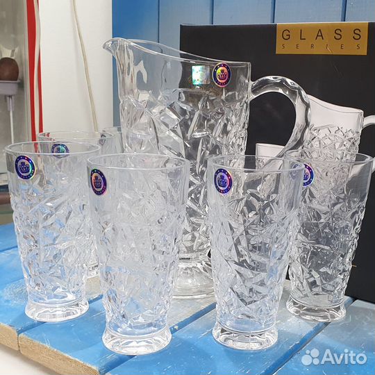 Набор для сока/воды: графин+6 стаканов Lenardi