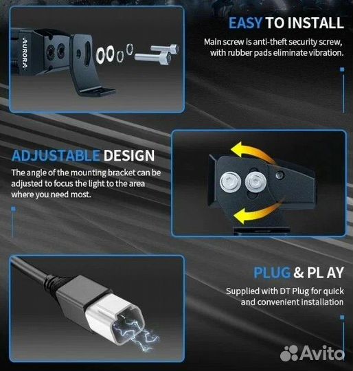 Светодиодная фара Aurora ALO-S5D1-20RQ 108w