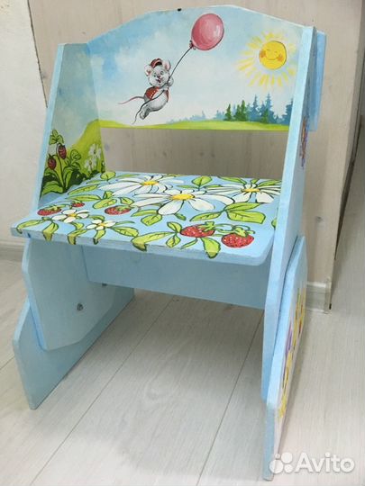 Стул детский расписанный