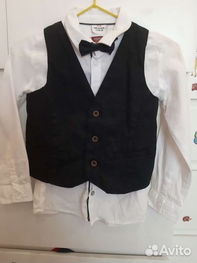 Рубашка с жилеткой на мальчика 4г