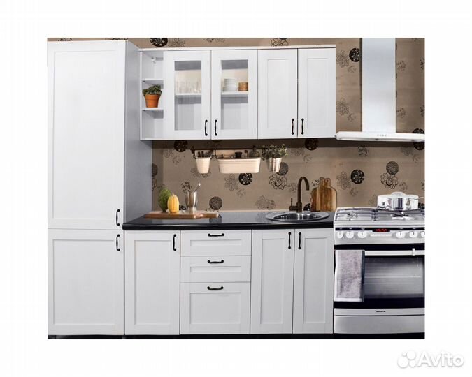 Кухня белая Кухонный гарнитур Сканди