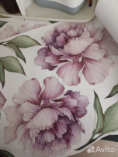 Наклейка декоративная Пионы