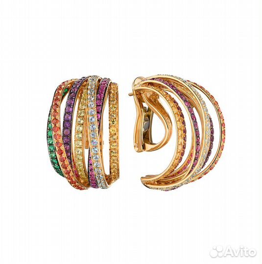 Серьги De Grisogono Allegra Multigemstone Rose Gold