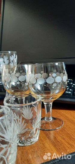 Фужеры цветное стекло СССР