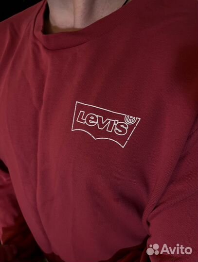 Свитшот толстовка levis мужской красный