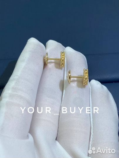 Золотые серьги Van Cleef