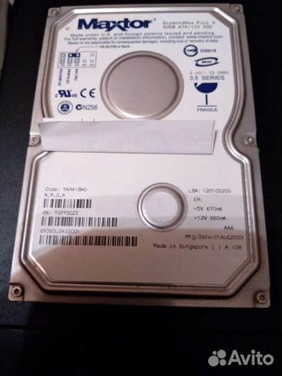 Жёсткие диски ATA к компъютеру