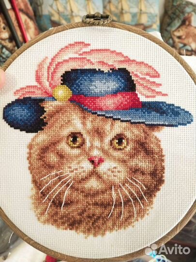 Схема для вышивки крестом + остатки ниток