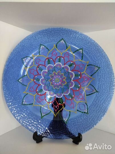 Тарелка расписанная вручную