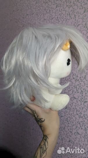 Парик белый короткий zxc