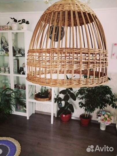 Абажур из эко-лозы 35*35 ручной работы