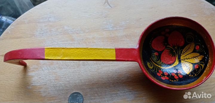 Ложка деревянная, расписная, большая