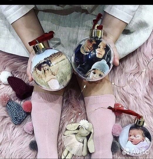 Шары новогодние с вашей фотографией