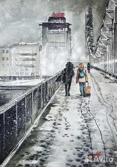 Акварель,На крымском мосту