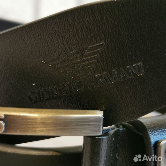 Мужской кожаный ремень armani 1975