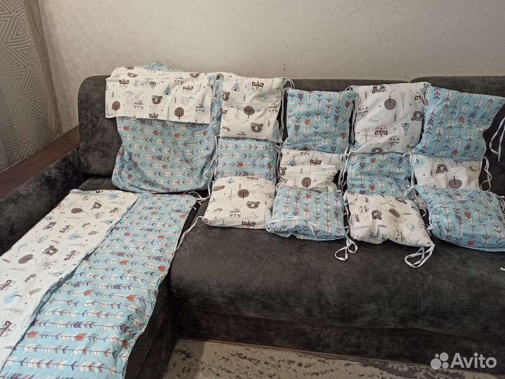 Комплект детского постельного белья с бортиками