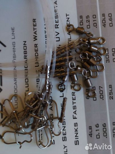 Флюорокарбоновые поводки новые флюр