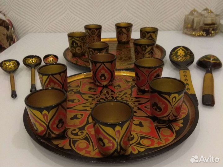 Хохлома деревянная посуда