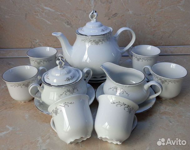 Чайный сервиз Thun Серый орнамент (Чехия)