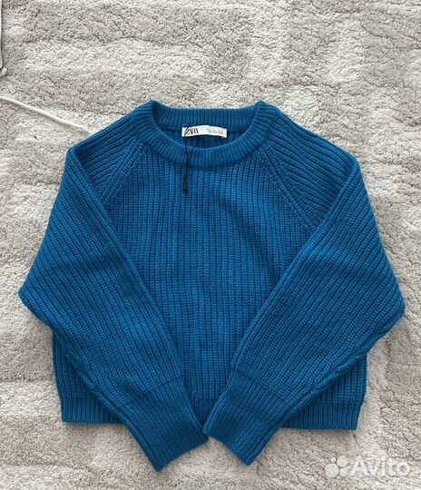 Свитер zara синий