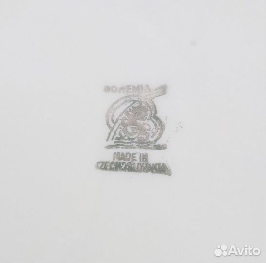 Набор тарелки суповые Розы 6 шт, Богемия, Чехосло