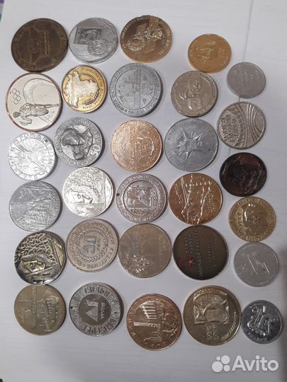 Настольные медали СССР +в подарок набор монет