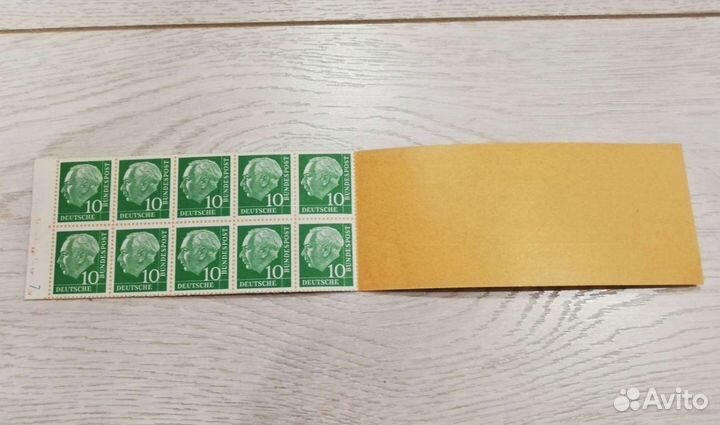 Блок-книжка немецких марок Теодор Хойс 1954г