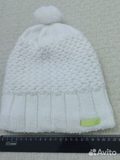 Adidas шапка с помпоном, двойная