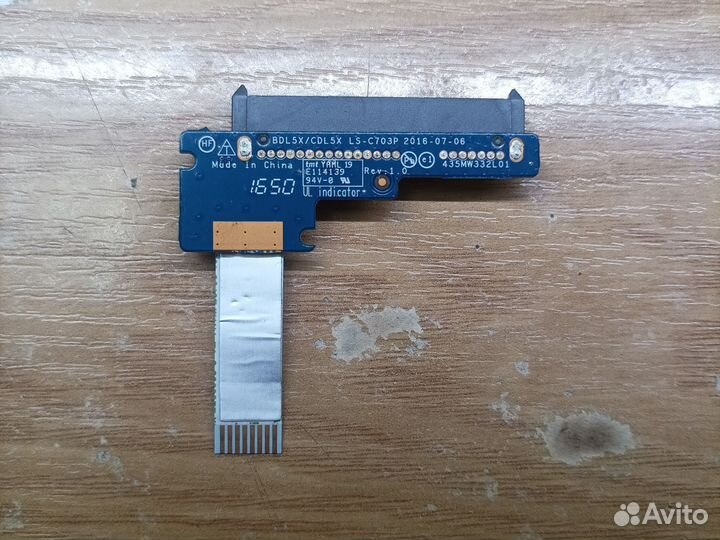 Плата разъëма HDD для ноутбука HP 15-a