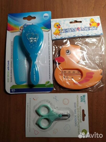 Расческа, ножницы, термометр