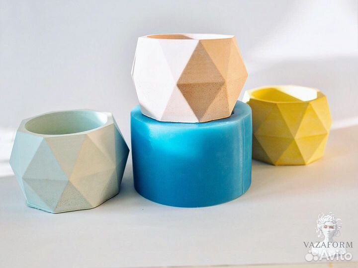 Силиконовая форма для гипса грани XL