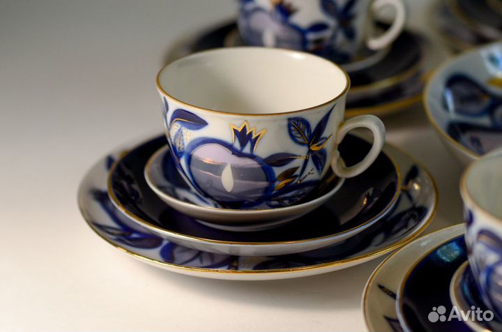 Чайный фарфоровый сервиз 