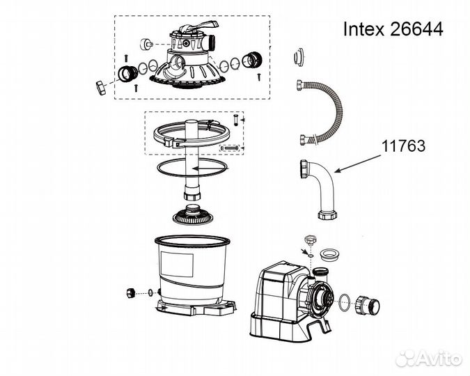 Шланг гофрированный Intex для насос-фильтра 26644