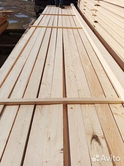 Доска обрезная, дисковый распил, 25х100х6000 мм