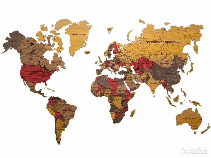 Деревянные карты мира в Щёлково