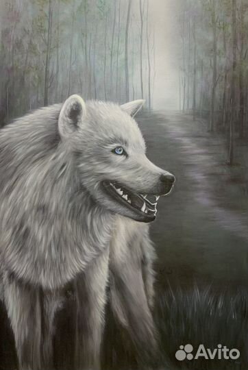 Картина маслом «Волк»