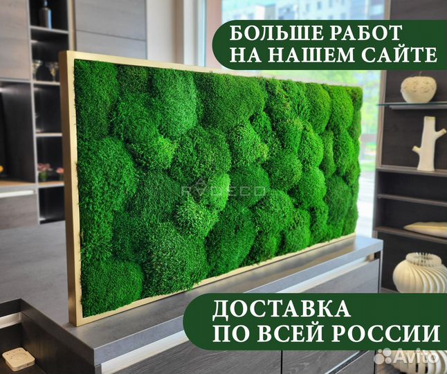 Стабилизированный мох панно стена из мха