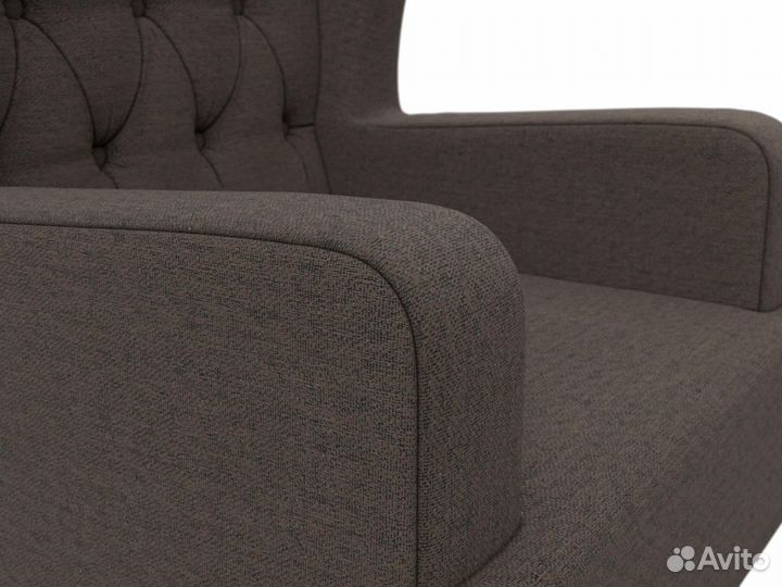 Кресло Джон Люкс, рогожка, амур коричневый. Москва