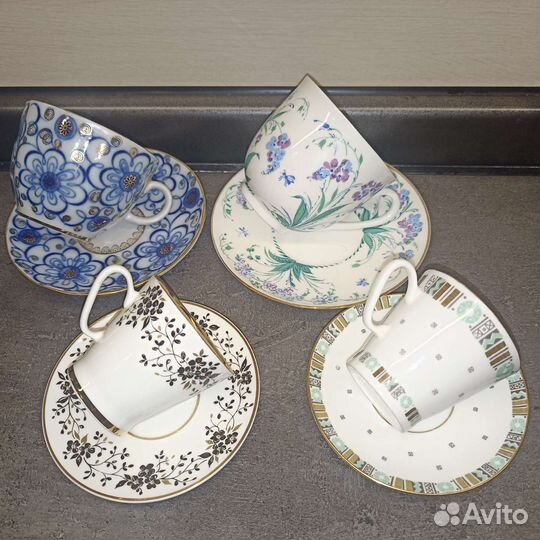 Кофейные чашки лфз костяной фарфор СССР Винтаж