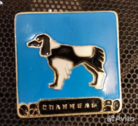 Значок спаниэль СССР собака спаниэль