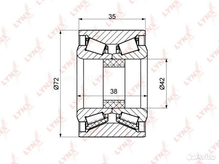 Lynxauto WB-1119 Комплект подшипника ступицы колес