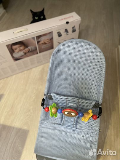 Шезлонг BabyBjorn Bliss Mesh, сланцево-голубой