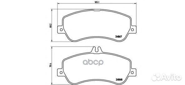 Колодки тормозные MB X204 08- 2.8-3.5/2.0-3.5 D