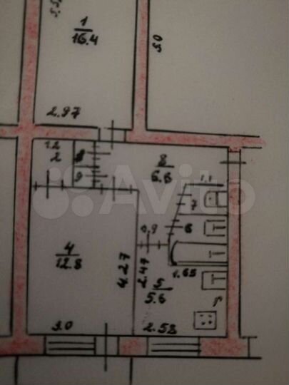 2-к. квартира, 47 м², 3/5 эт.