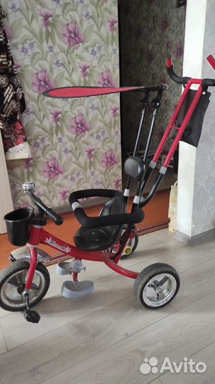 Детский велосипед с родительской ручкой