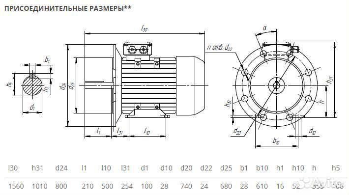 Электродвигатель аир 355S10 (90кВт-600об) новый