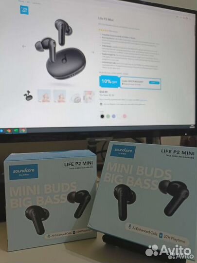 Беспроводные наушники Anker Soundcore Life P2 Mini