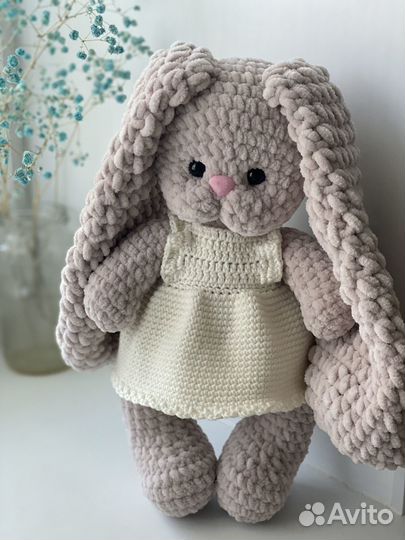 Зайка с зефирными ушками ручной работы