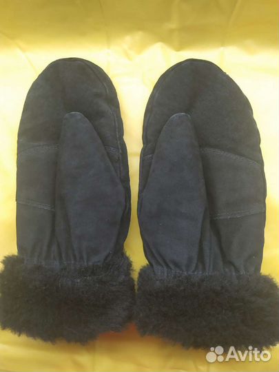 Варежки натуральные замшевые женские